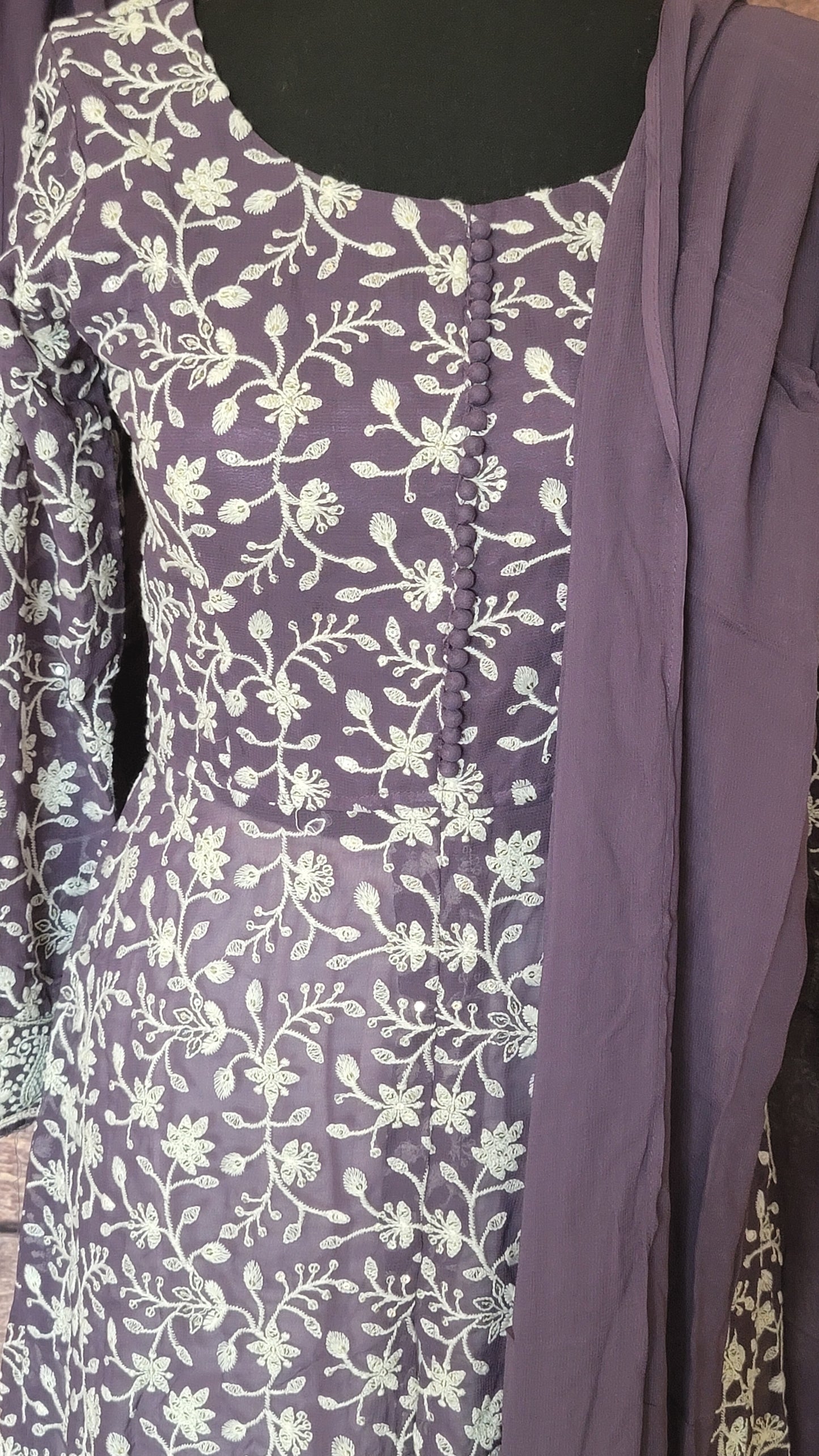 Long kurti palazo pattern party wear with dupatta