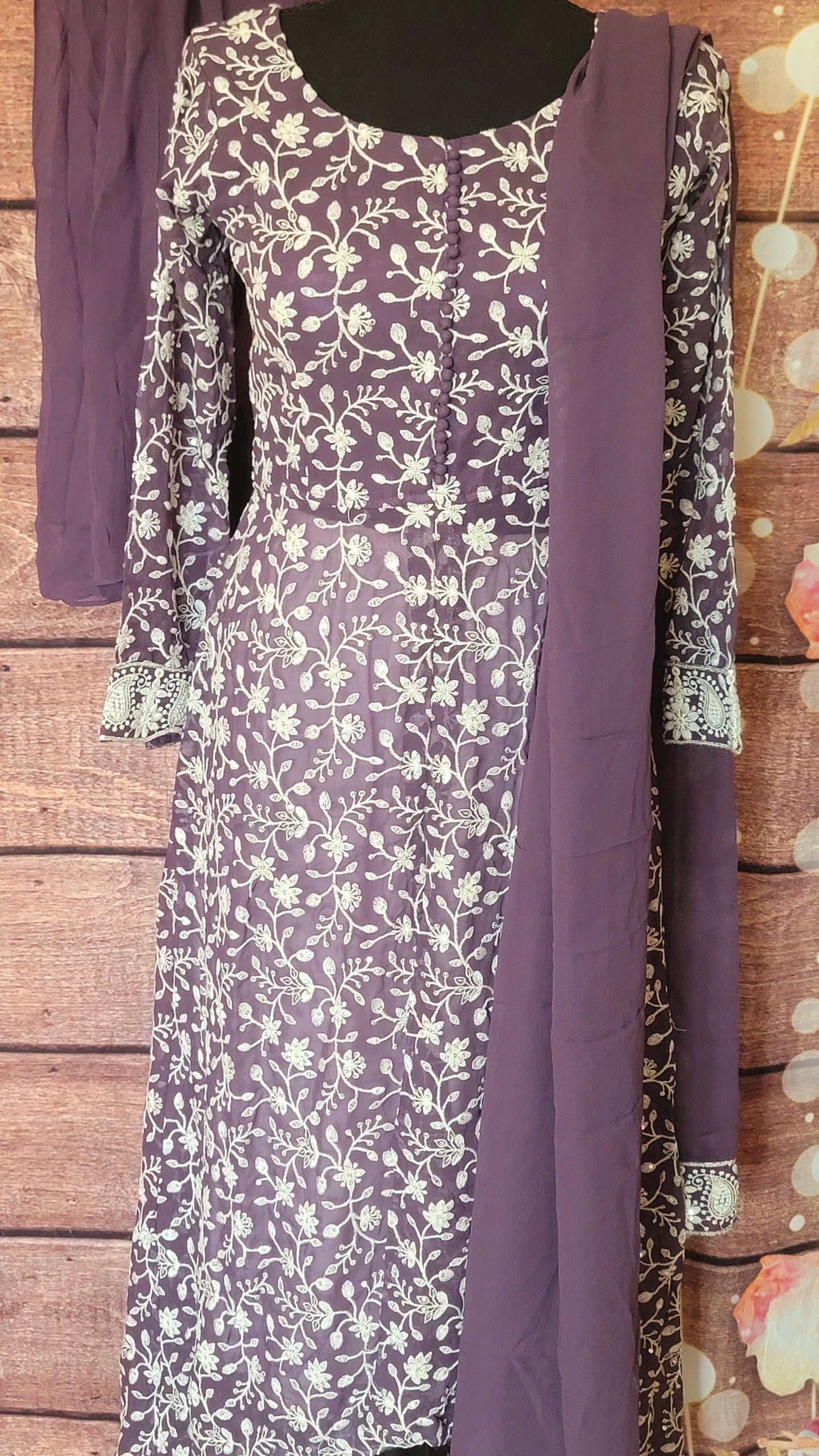 Long kurti palazo pattern party wear with dupatta
