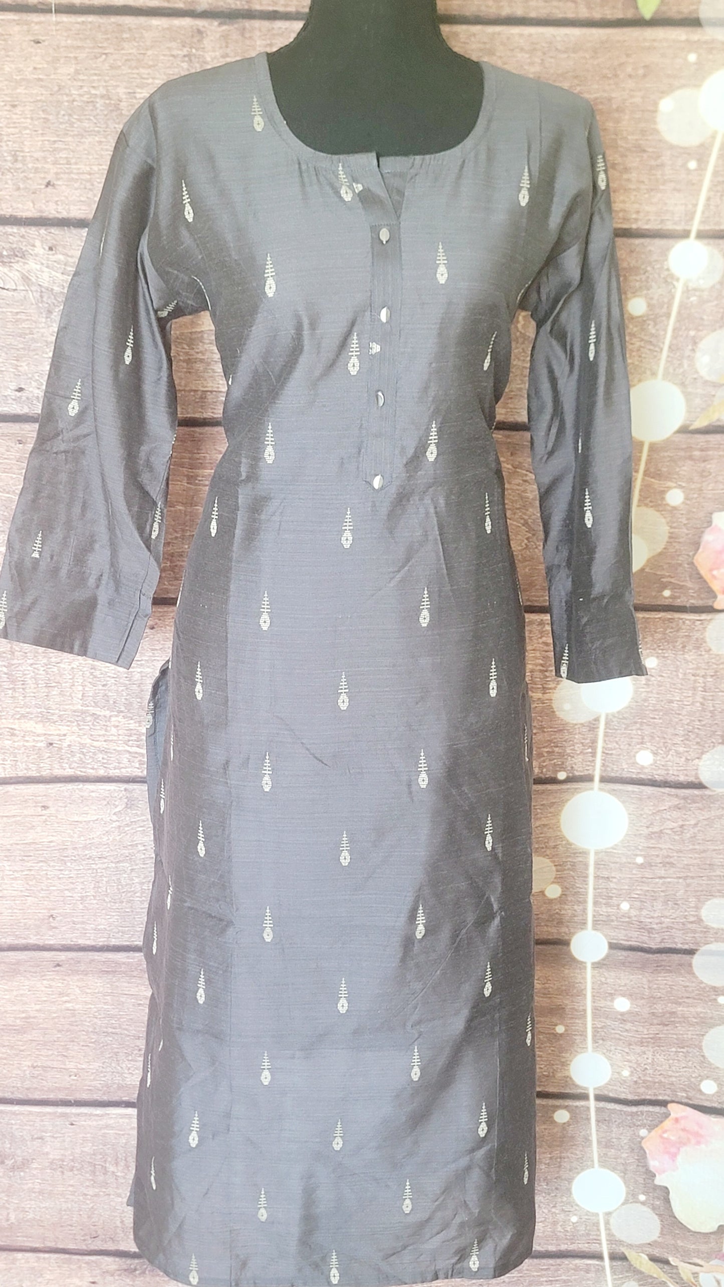 Cotton kurti with off white print