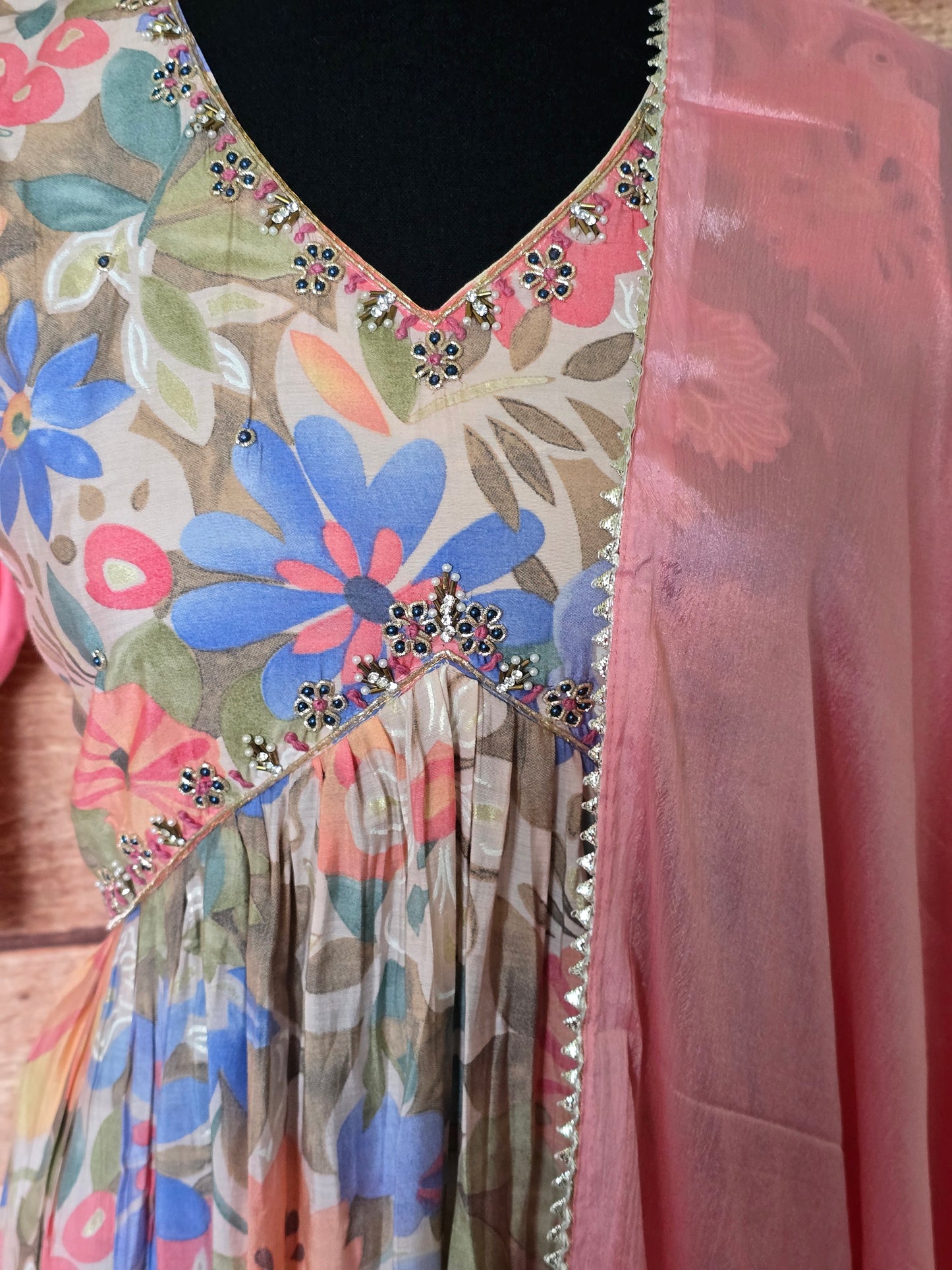 Alia cut salwar set with pant and dupatta