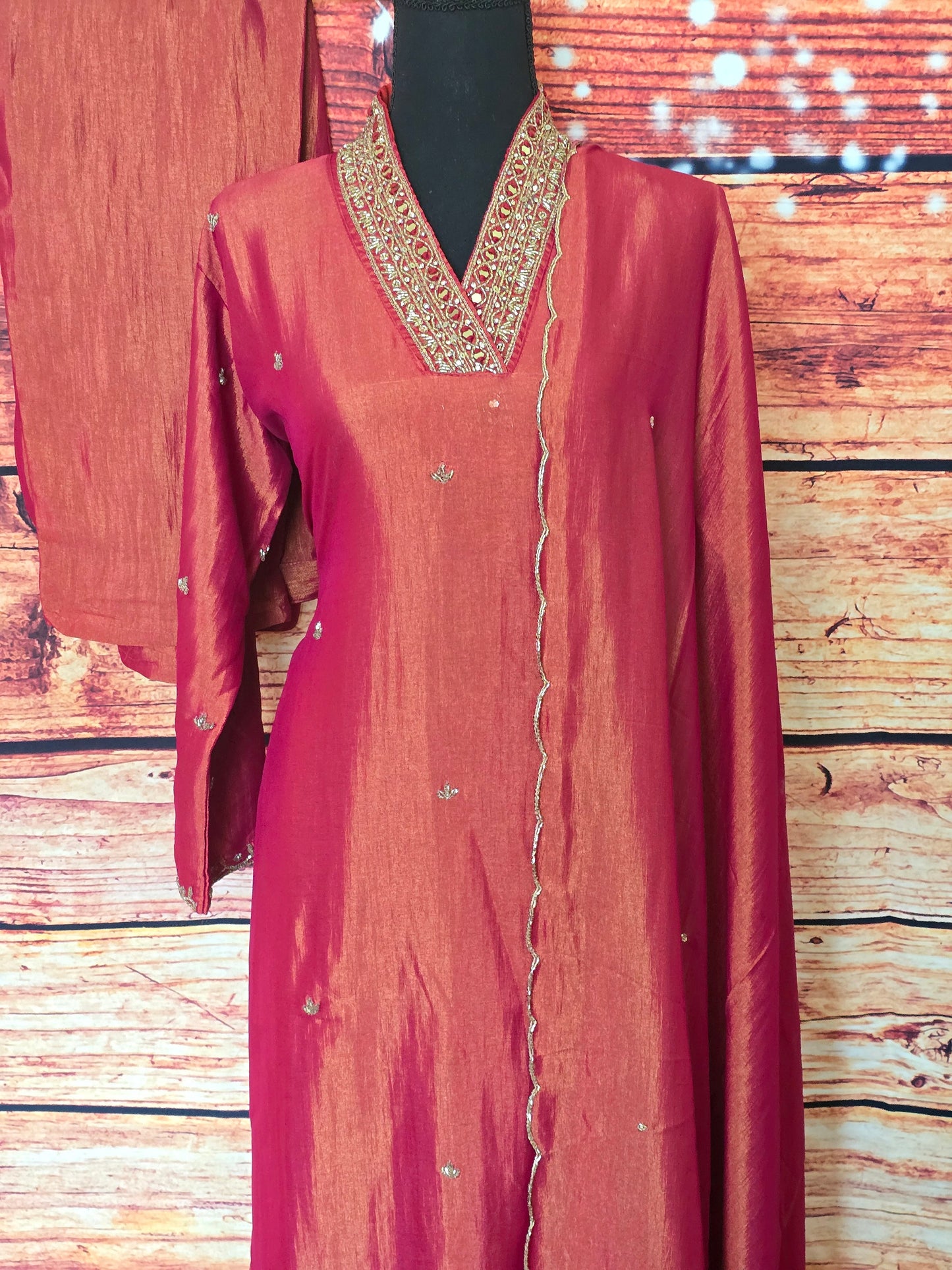 V neck pattern designer salwar suit