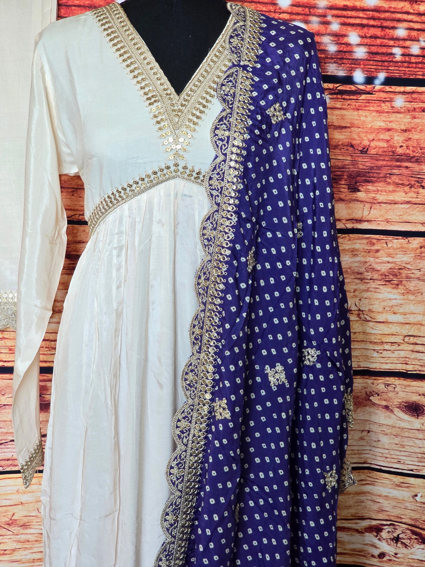 Onam special off white salwar set