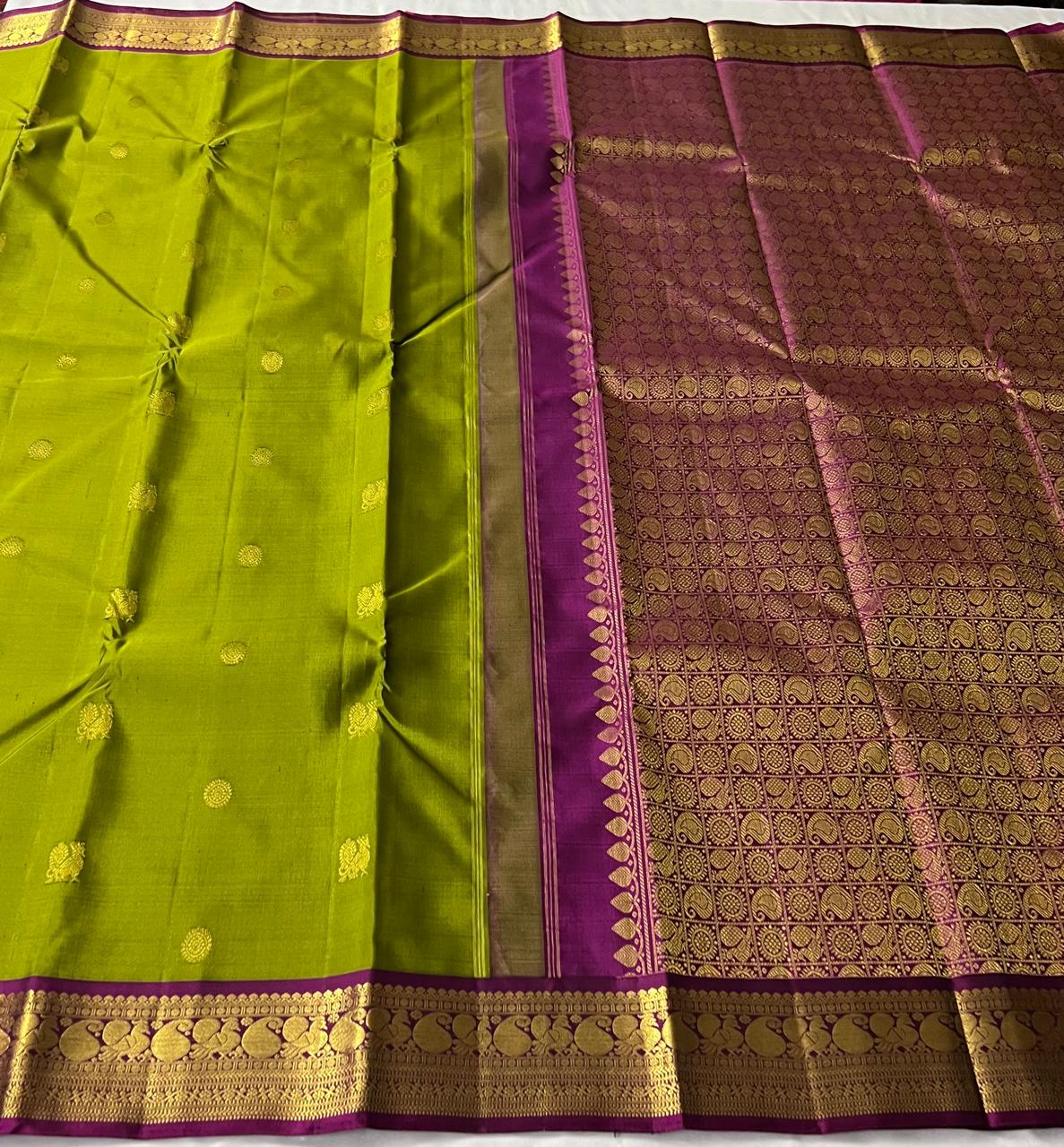 Kanchipuram pure silk handloom saree-BP attached