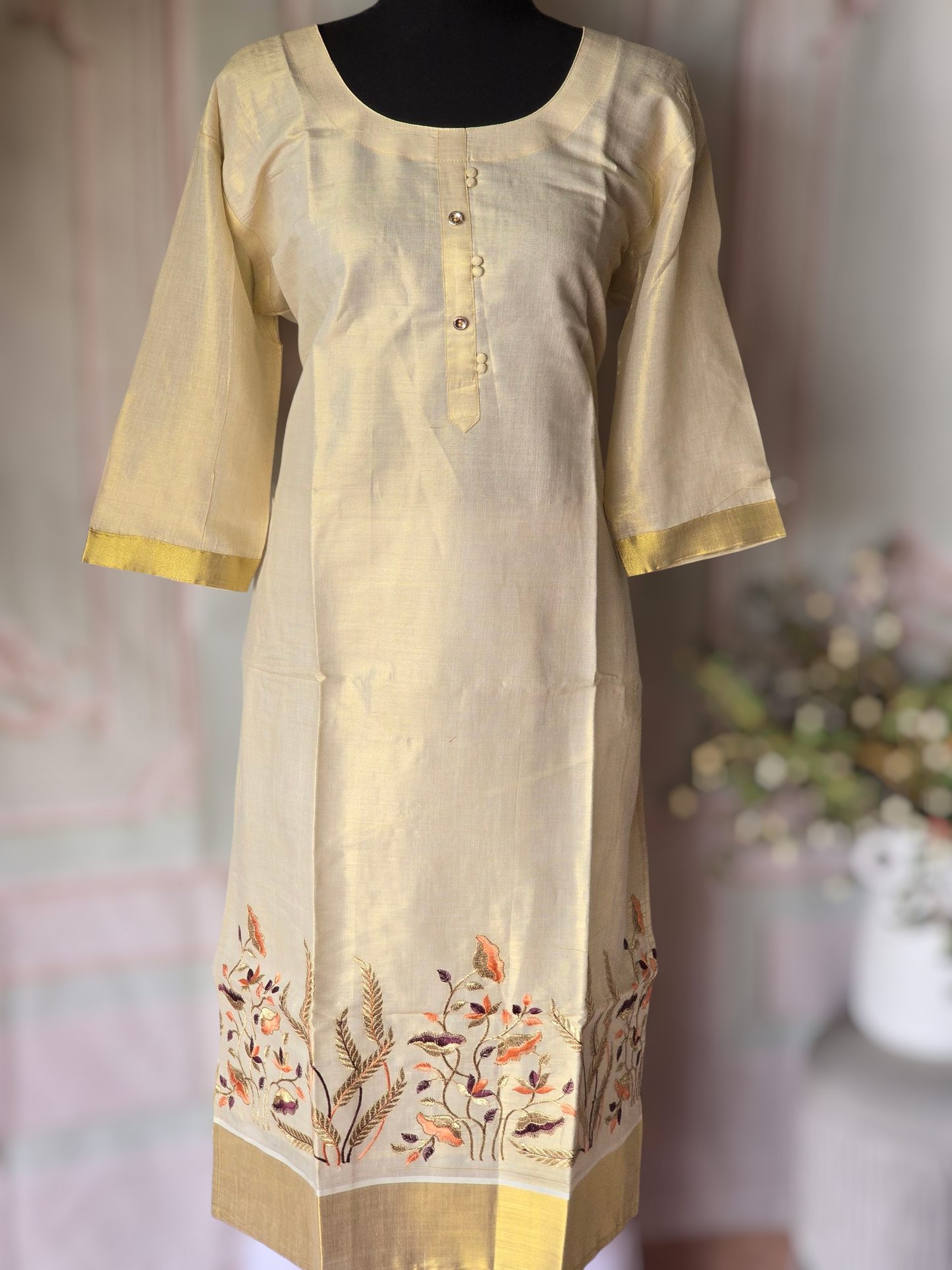 Onam kurti design 12