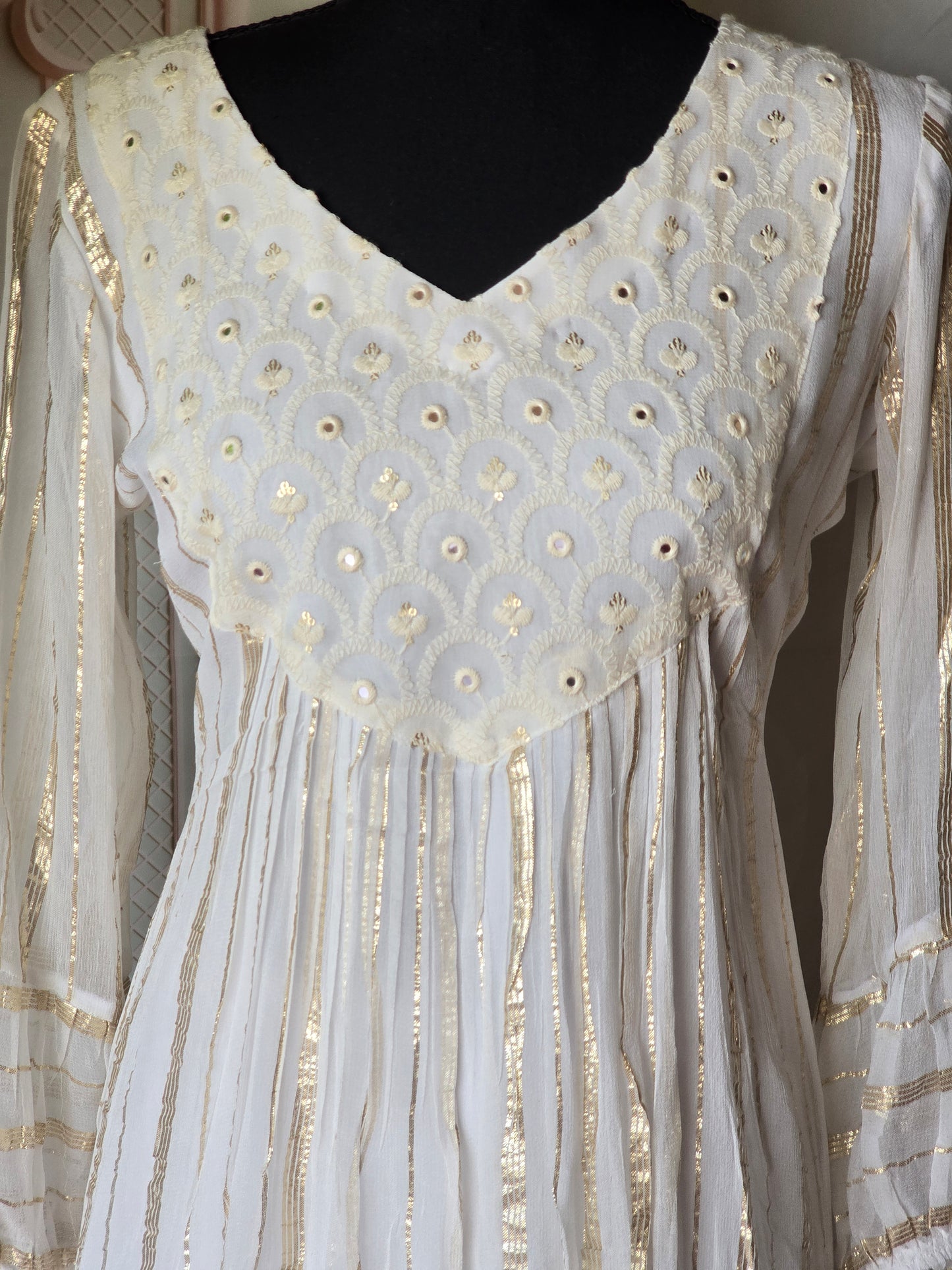 White(georgette)kurti