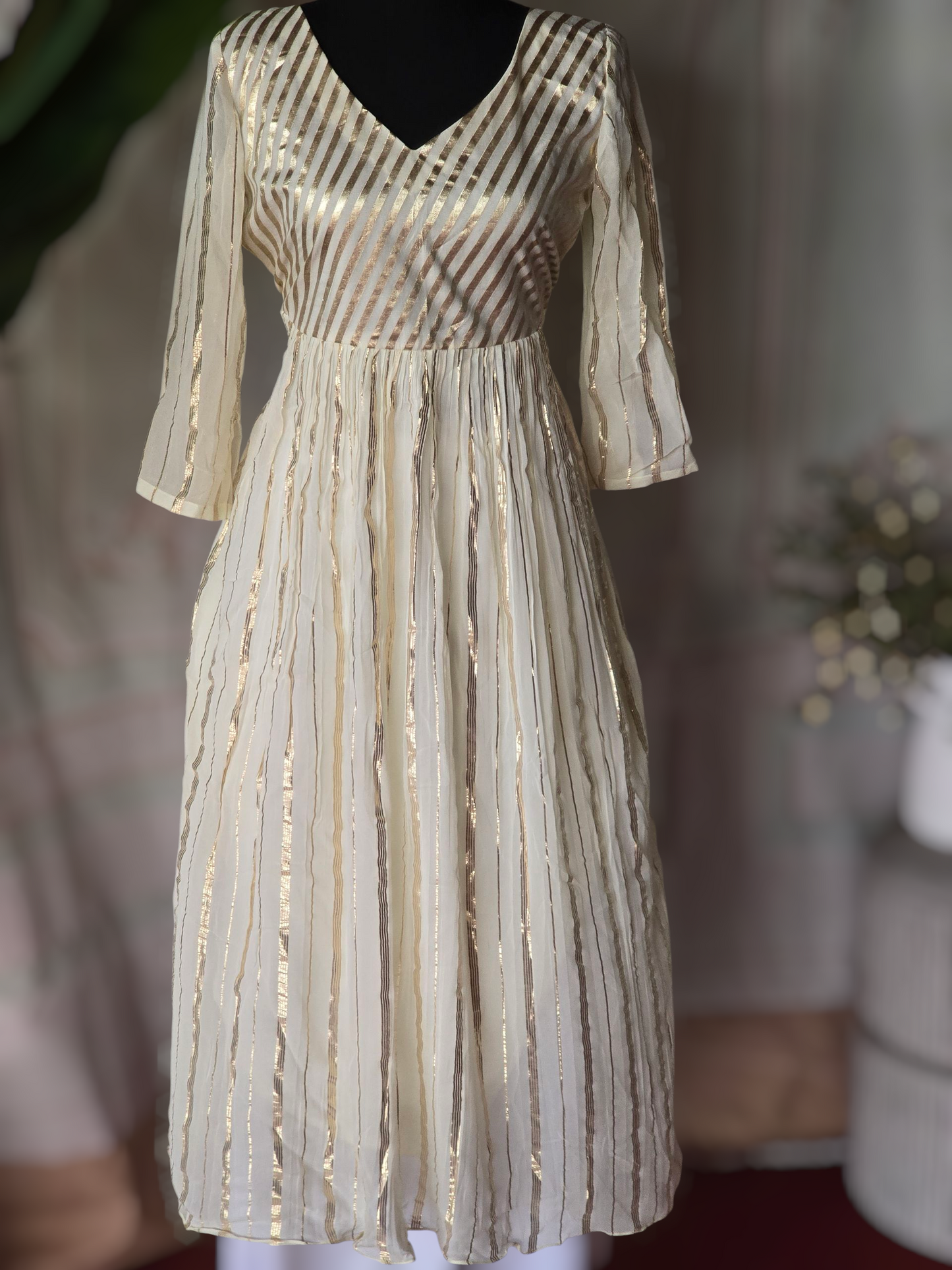 Milky white A line kurti