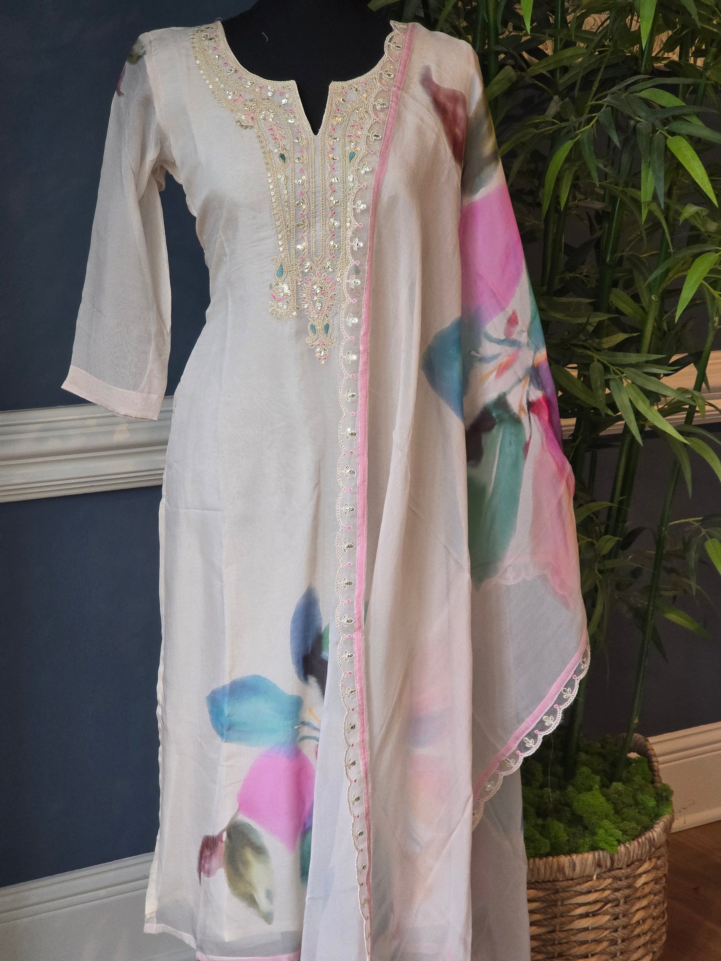 3 oc salwar suit set with yoke work
