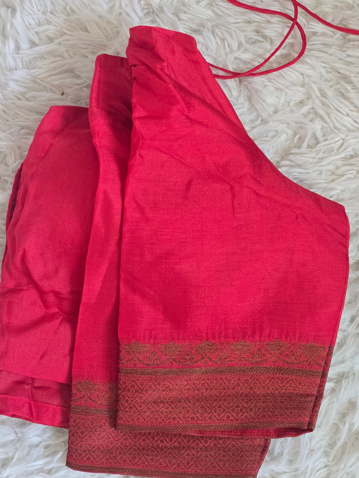 Banarasi semi tussar saree with stitched blouse