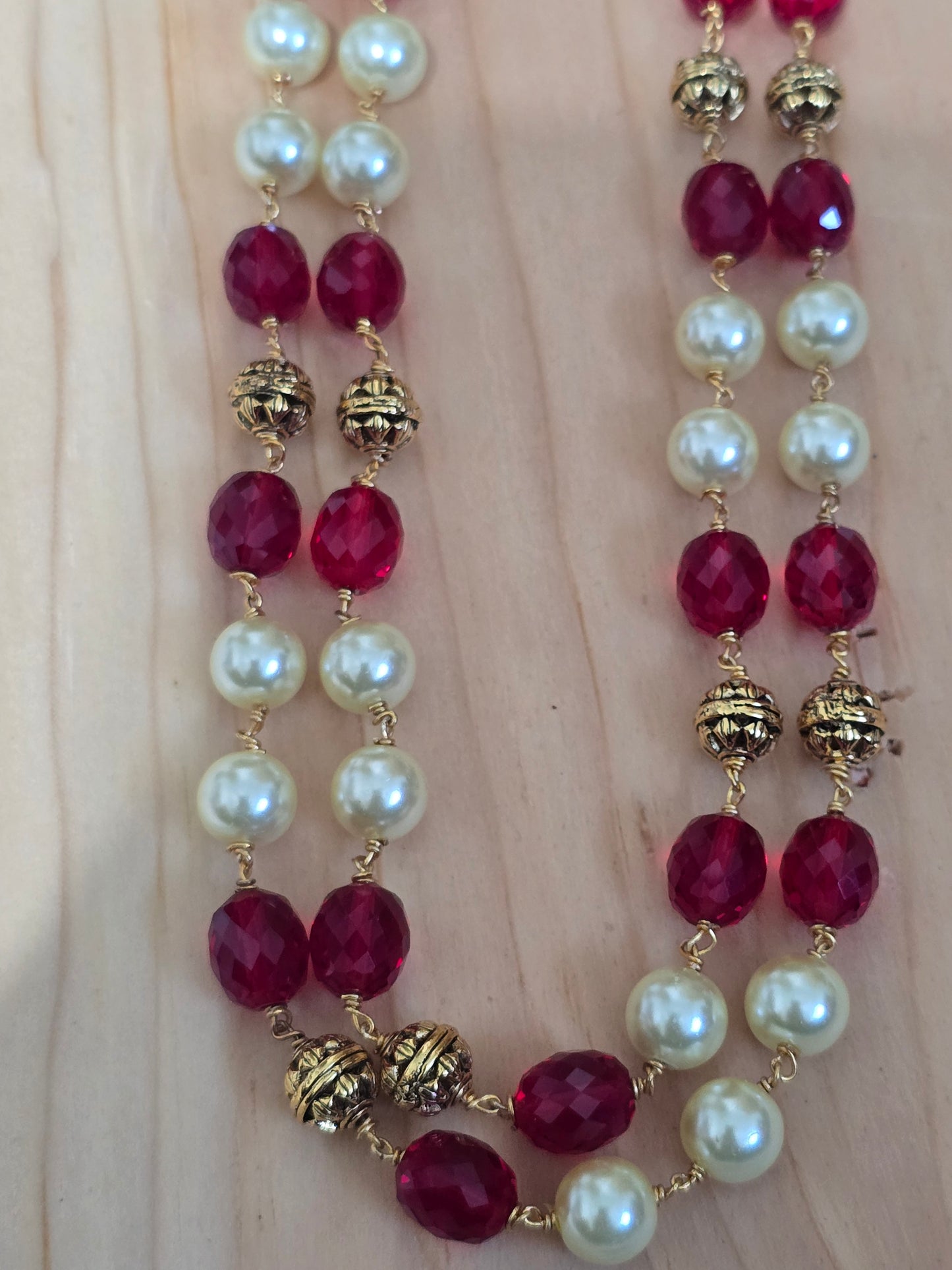 Pearl double layer set- NO eaarings