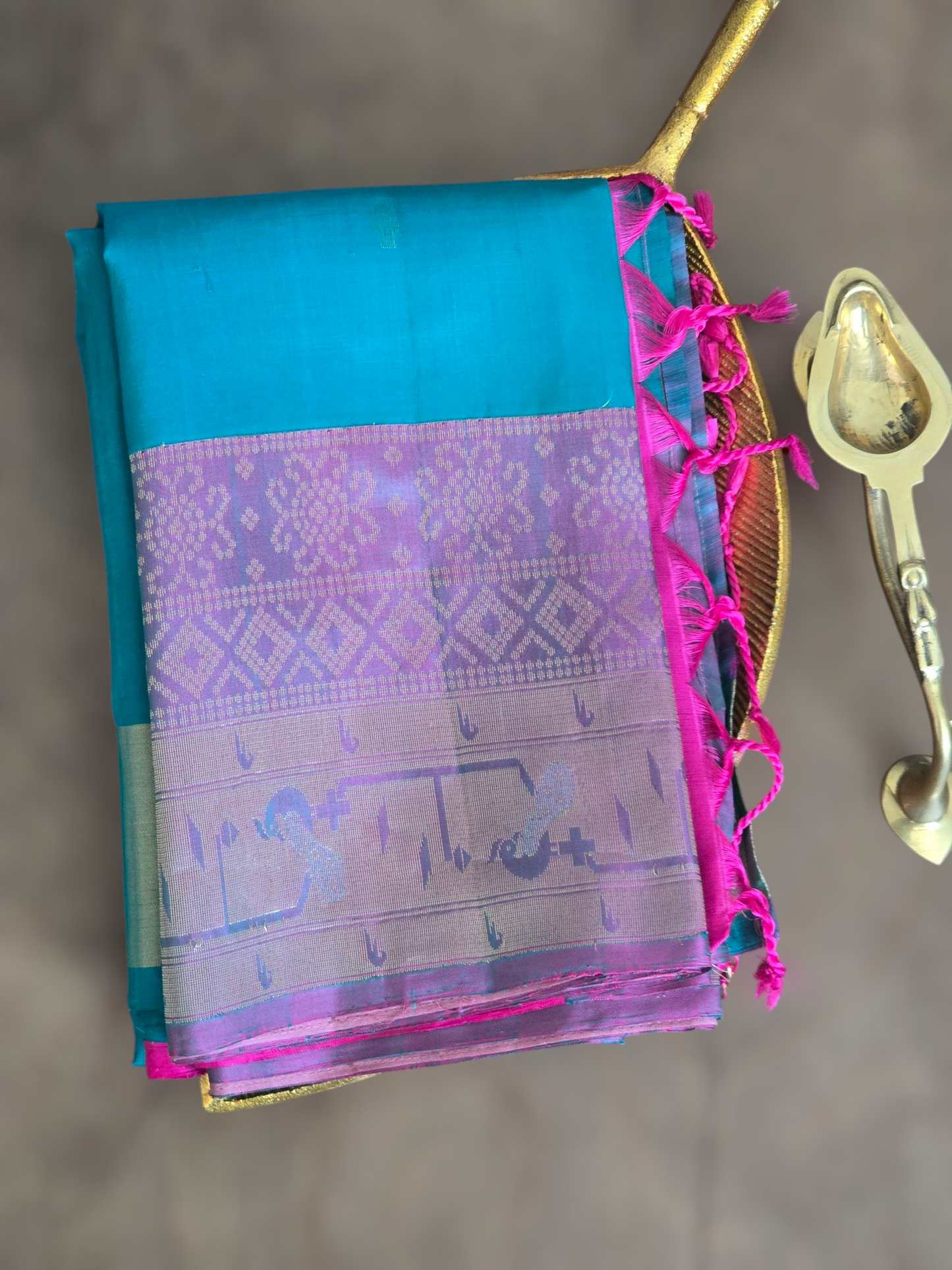 Kancheepuram soft silk saree with border