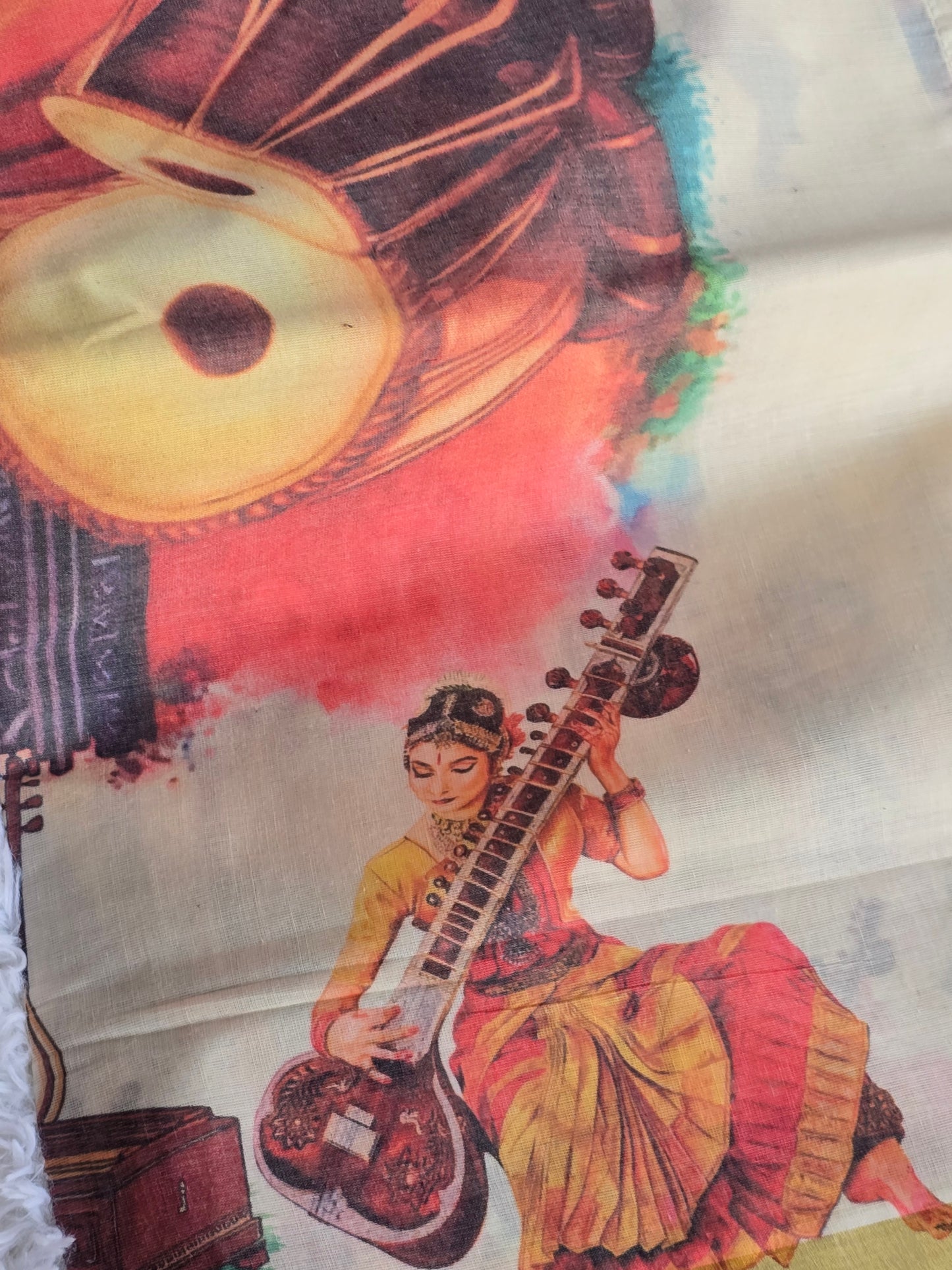 Onam special art work saree all Over body with BP