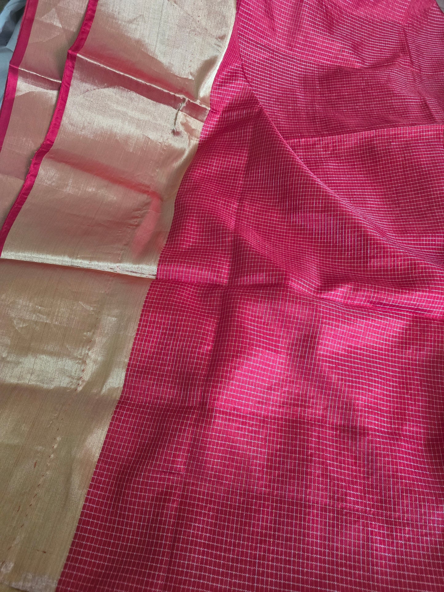 Kancheepuram soft silk with gold zari border