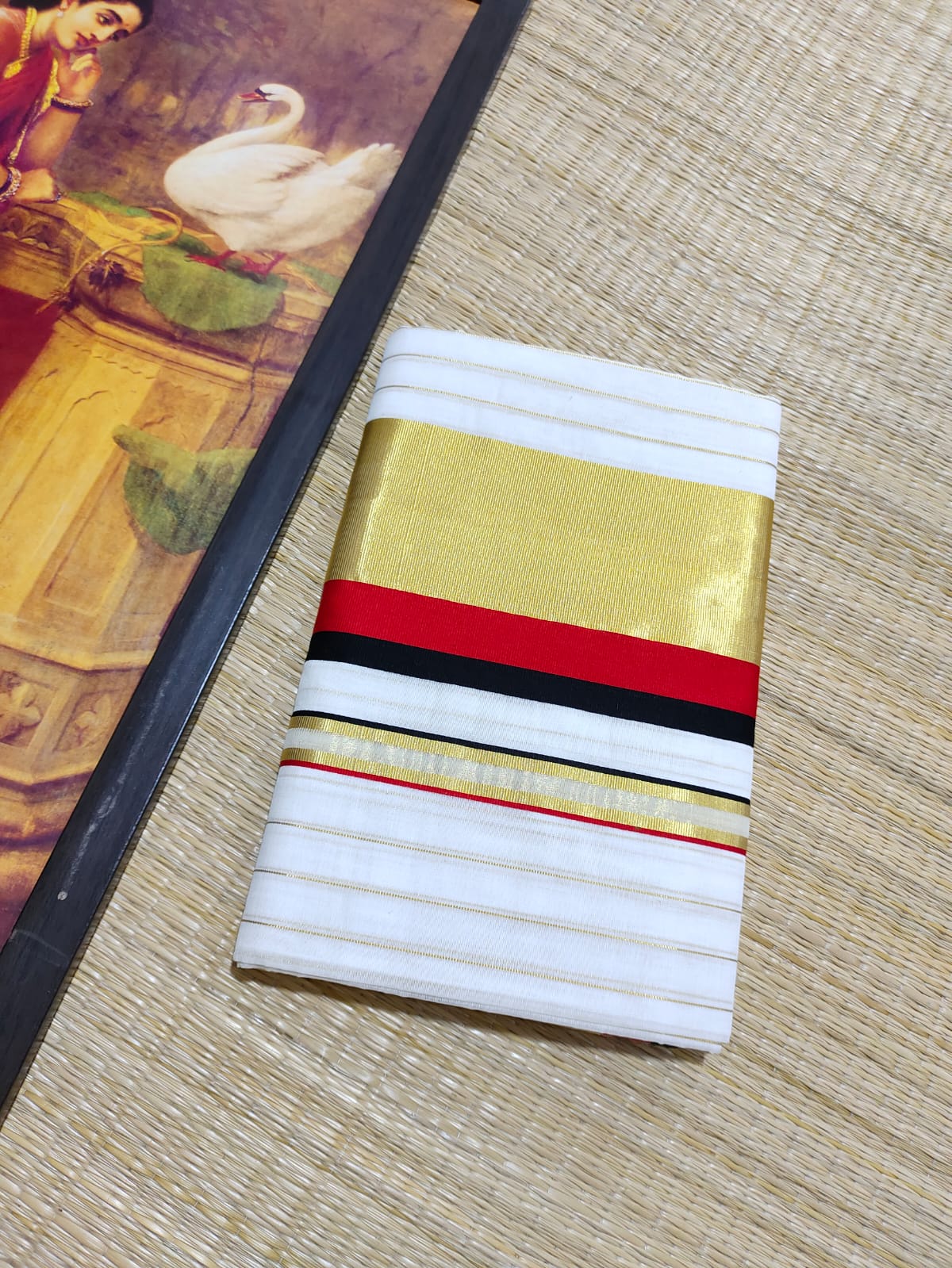 Pure cotton handloom saree with stitched blouse