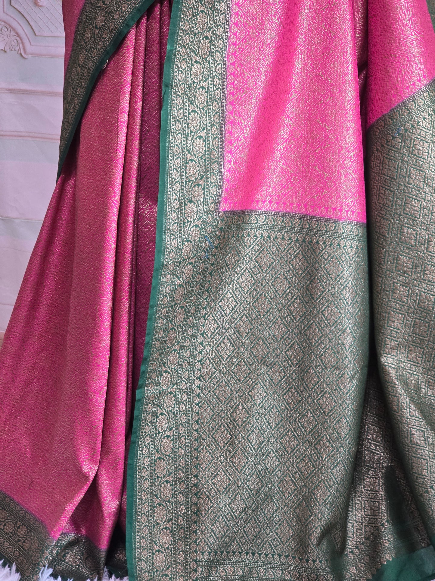 Semi katan soft silk saree with stitched blouse