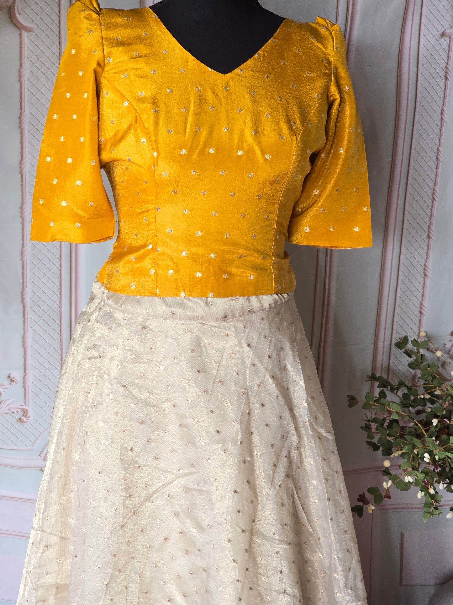 Golden beige skirt and top length 38-39