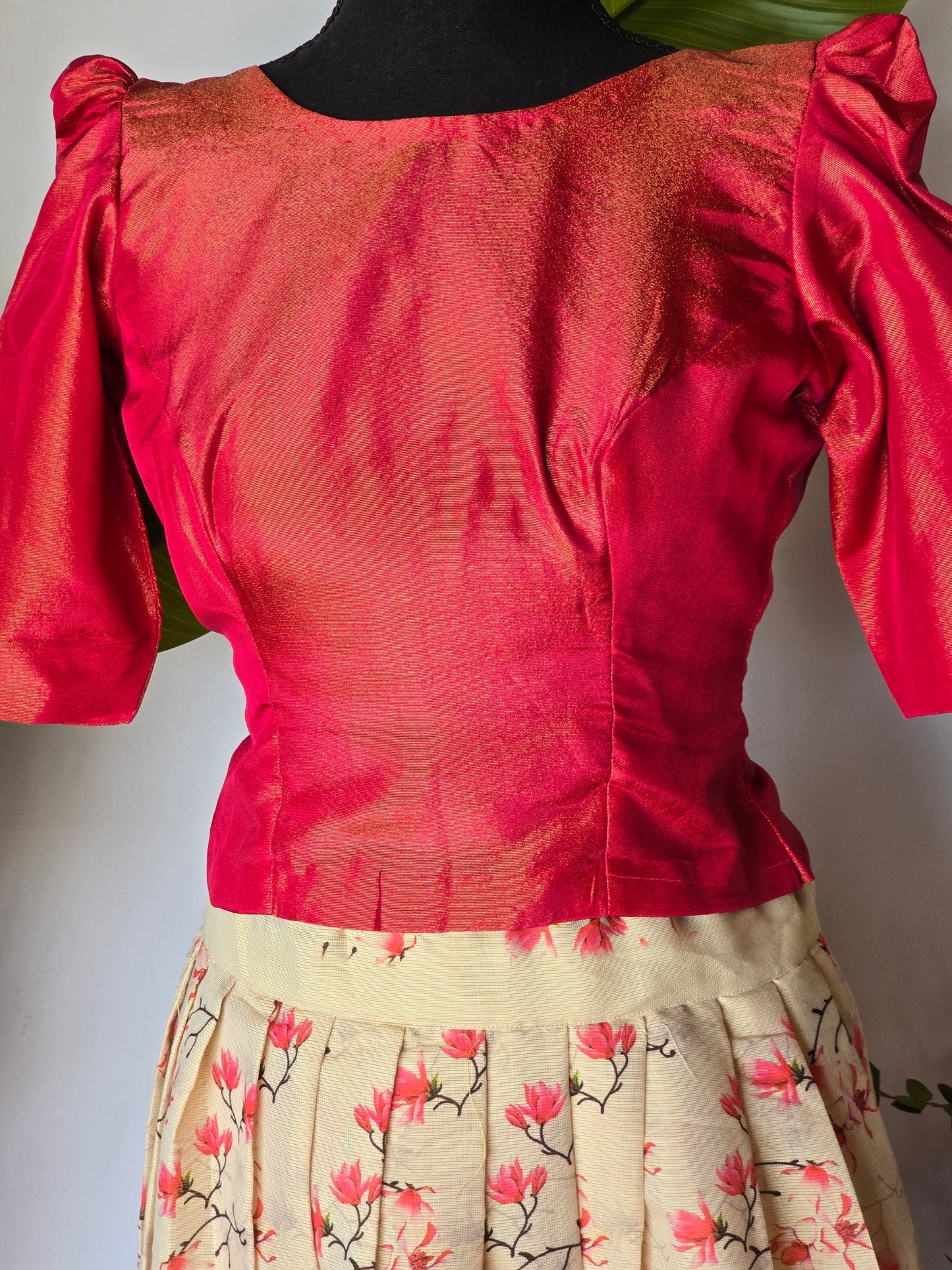 Onam skirt and top design 3(12-16 age)
