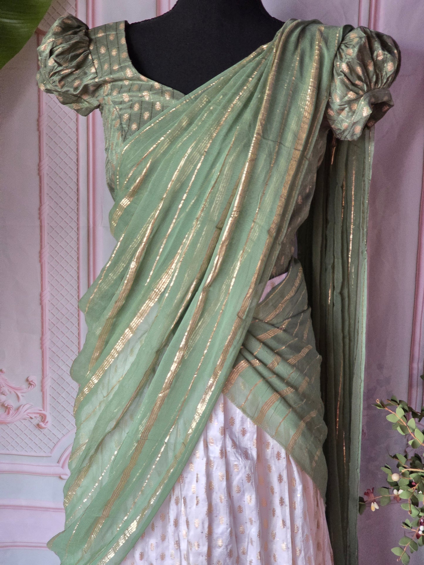 Double dye dhavani set(30-38 chest size)