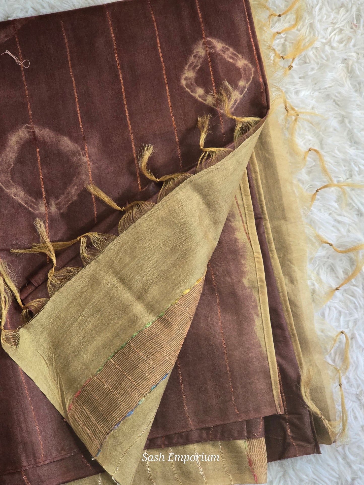 Semi tussar saree with Bp