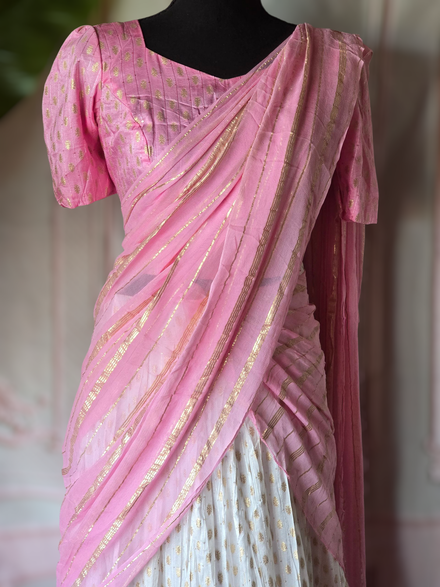 Double dye dhavani set(30-38 chest size)