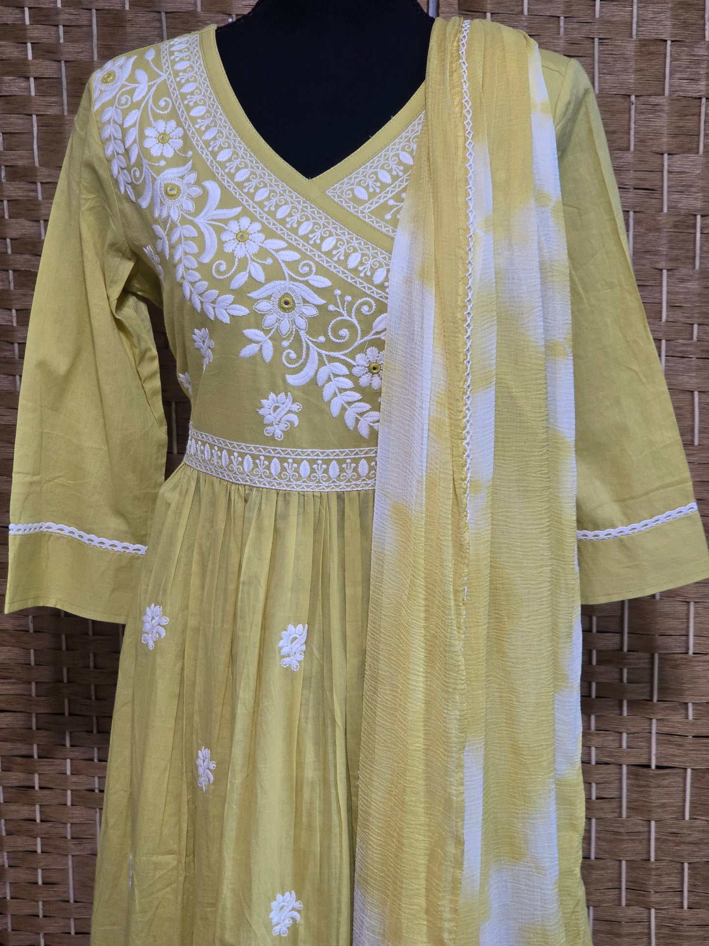 Cotton 3 pc salwar set(angrakha style)