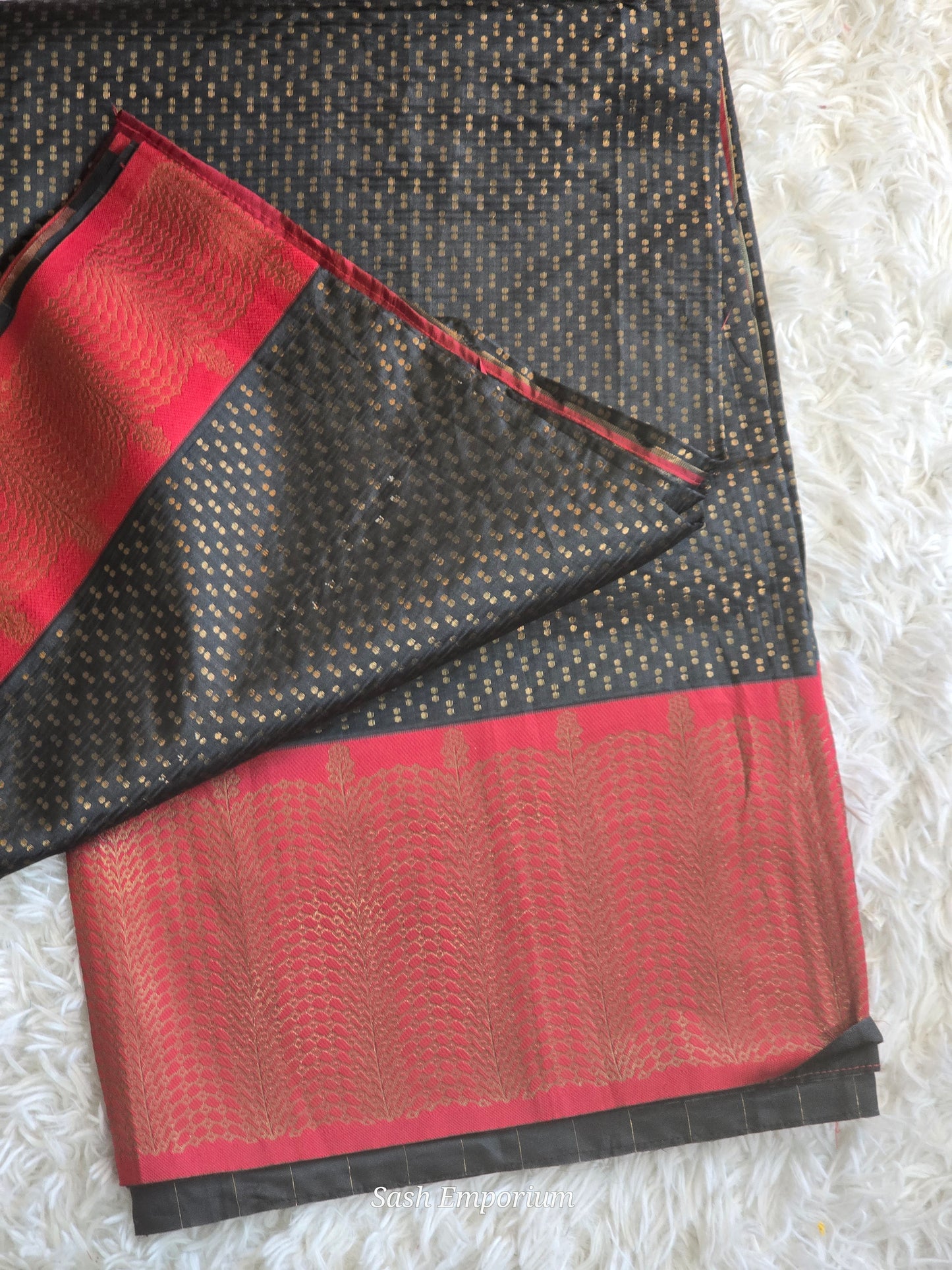 Semi silk saree with stitched blouse
