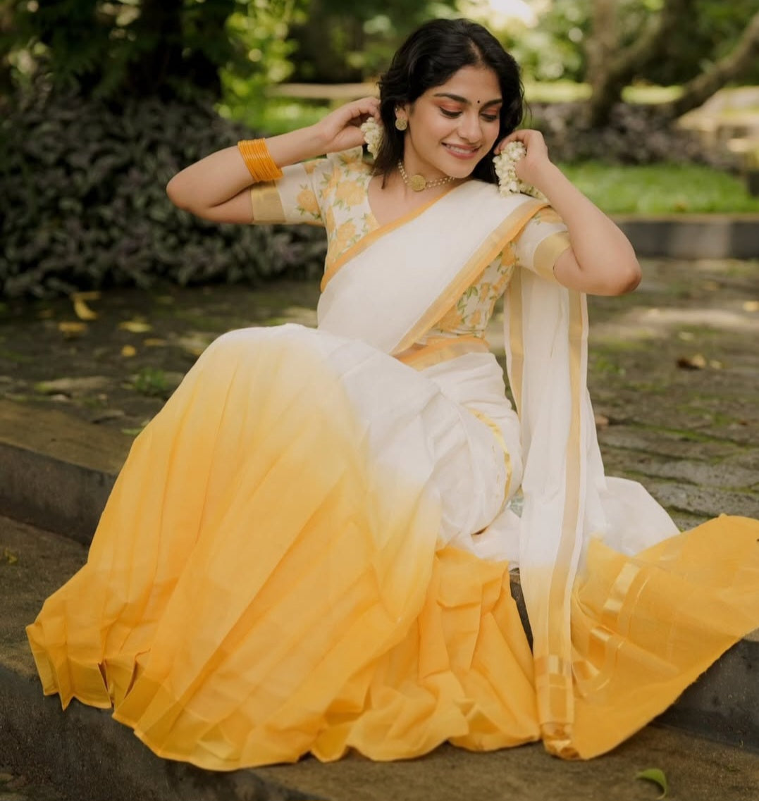 Dhavani set-yellow( 30-38 chest)