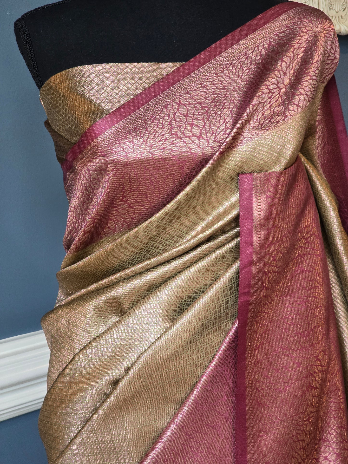Kubera soft silk saree with stitched blouse