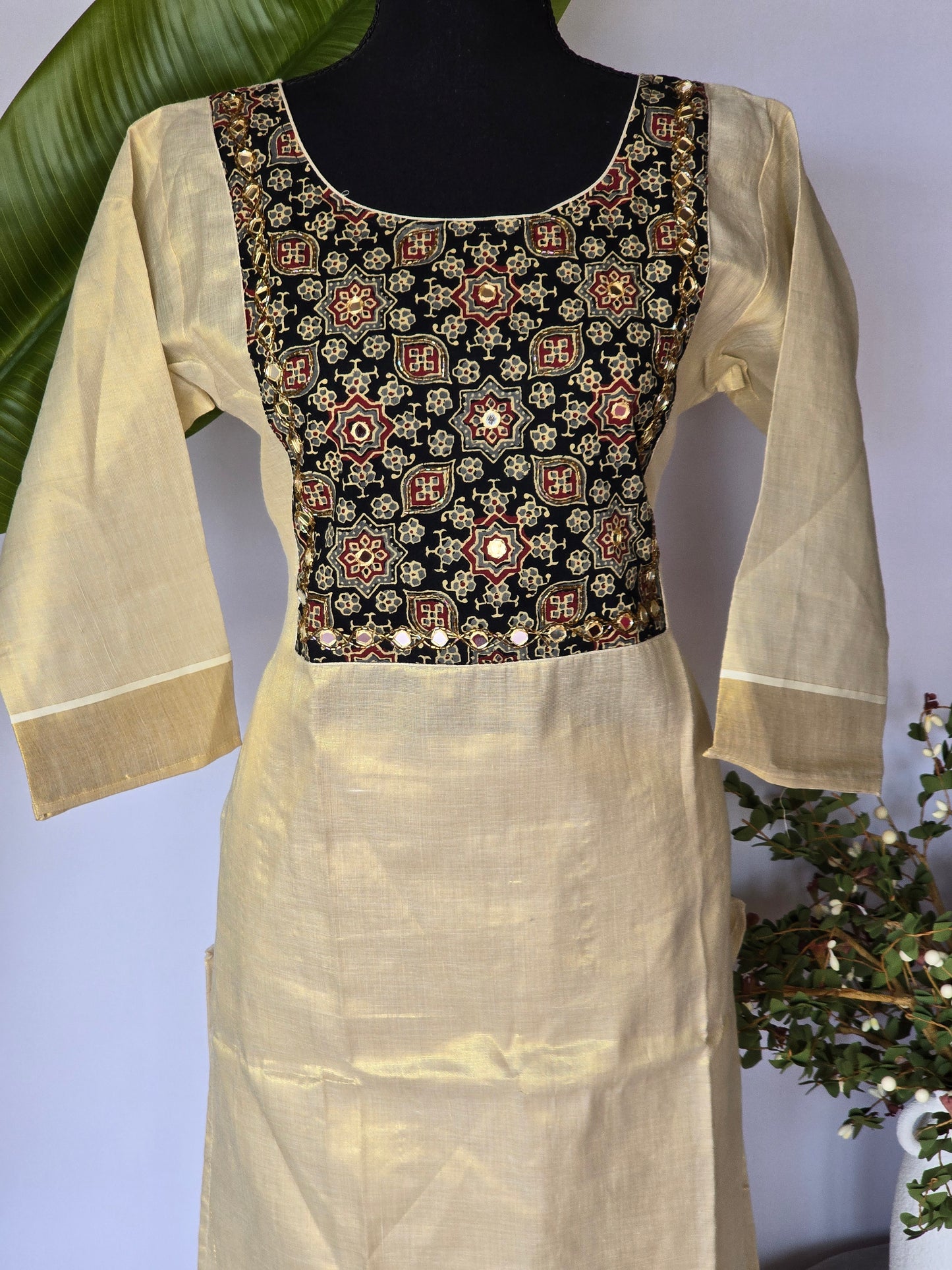 Onam kurti design 4