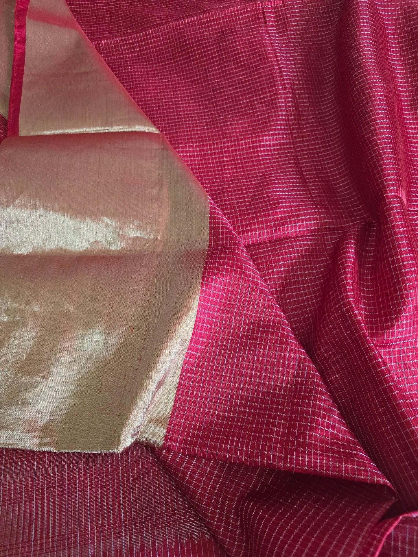 Kancheepuram soft silk with gold zari border