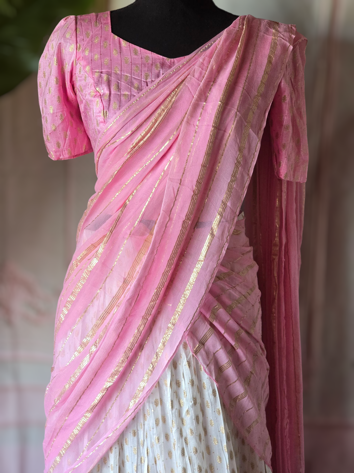 Double dye dhavani set(30-38 chest size)