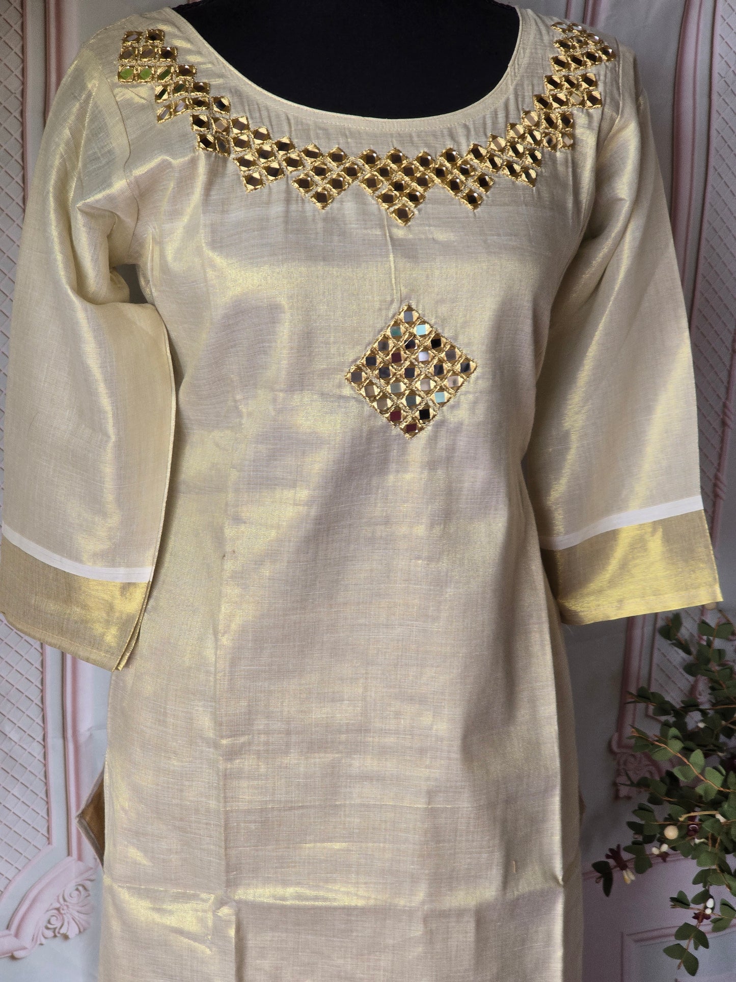 Onam kurti design 8