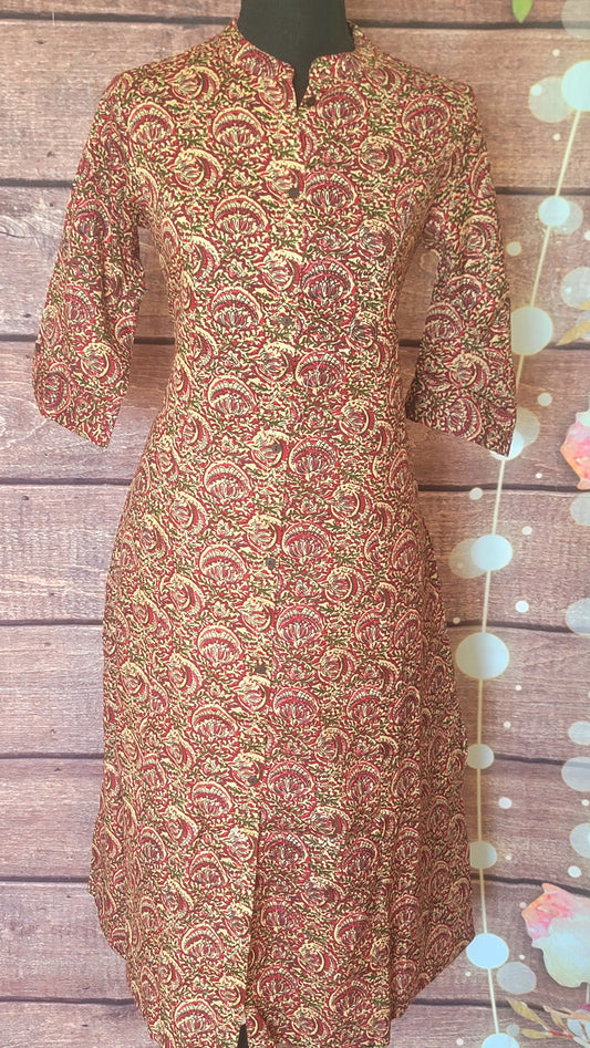 Cotton kurti with collar