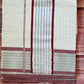 Dark brown/silver set saree with stripes