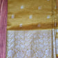 Crushed tissue saree with stitched blouse