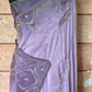 Lilac duel shade designer saree with hand work- stitched blouse