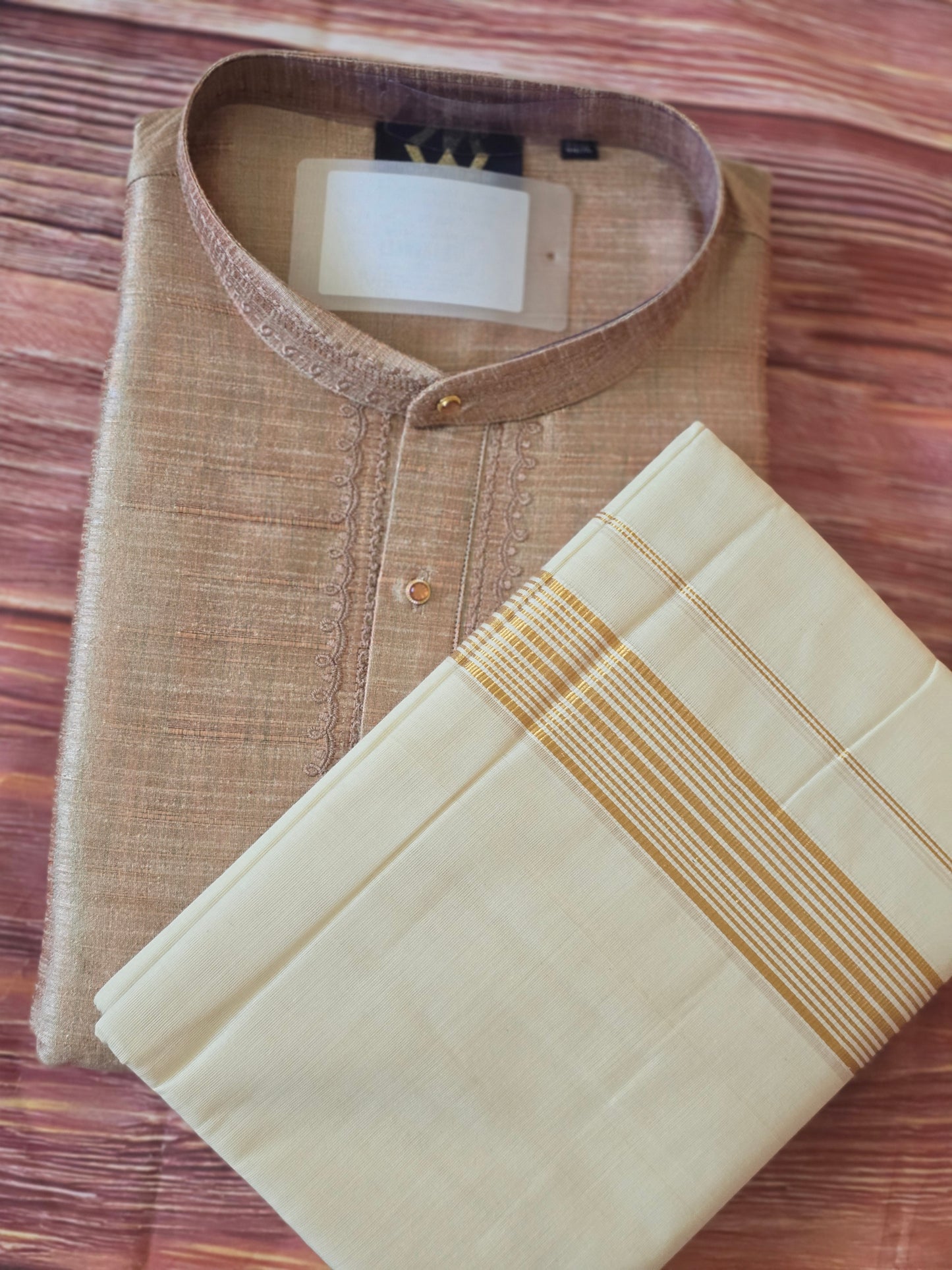 Mens kurta with mund (dhoti)