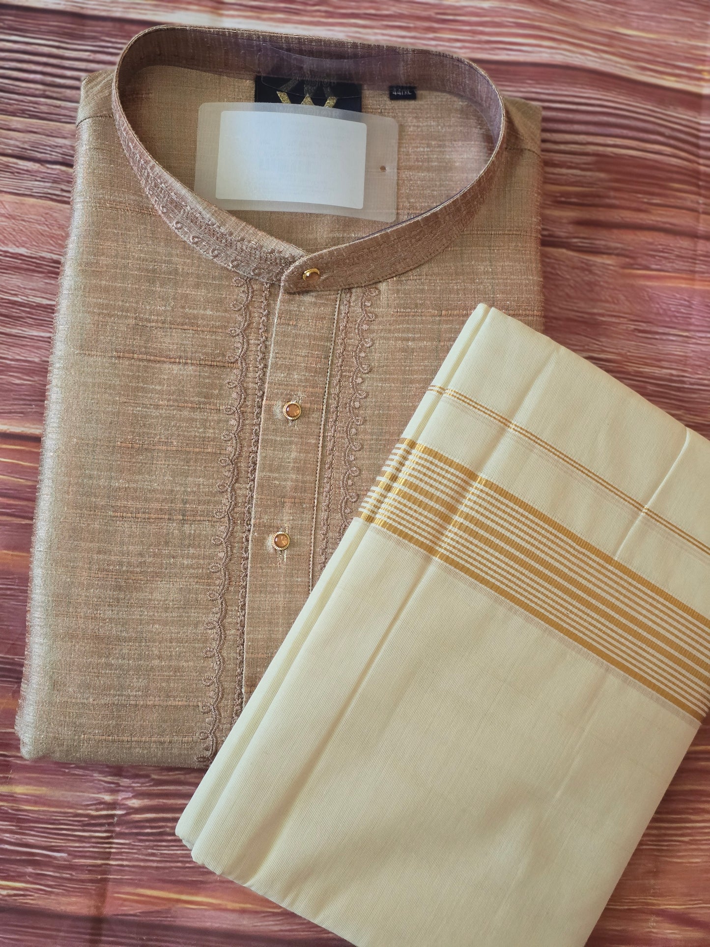 Mens kurta with mund (dhoti)