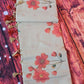 Tissue set saree with peach floral design