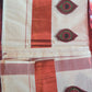 Cotton set saree with copper kasav and design