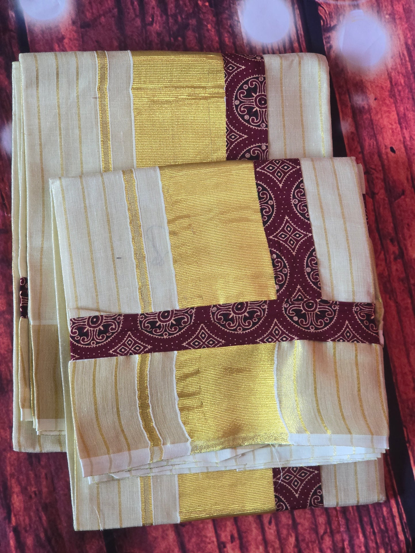 Tissue set mund with brown ajtak print