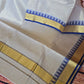 Tissue set saree with flurascent blue( matching blouse option avalable)