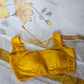 Set saree with yellow floral design (blouse available extra)