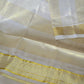 Tissue set saree with duel shade stripes ( contrast blouse options available)