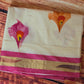 Set saree with multi color painting- stitched  blouse