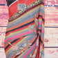 Crape georgette multi color designer saree- no BP