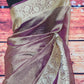 Crushed tissue saree with stitched blouse