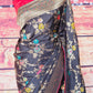 Munga silk saree with meenakari weaves