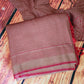 Semi katan (brocade light weight) saree with stitched blouse