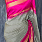 Iklat pure silk handloom saree wit stitched blouse