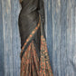 Modal silk saree with ajrakh design- stitched blouse